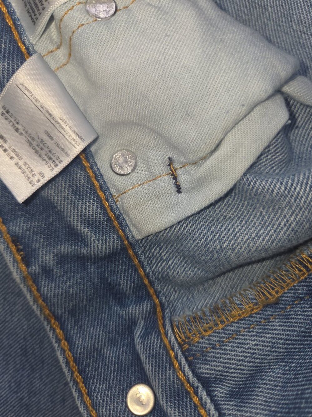 Levi's 505 Jeans 30"x34" Blue 100% Cotton Non-Stretc Regular Fit Medium Wash NWT - Picture 8 of 14